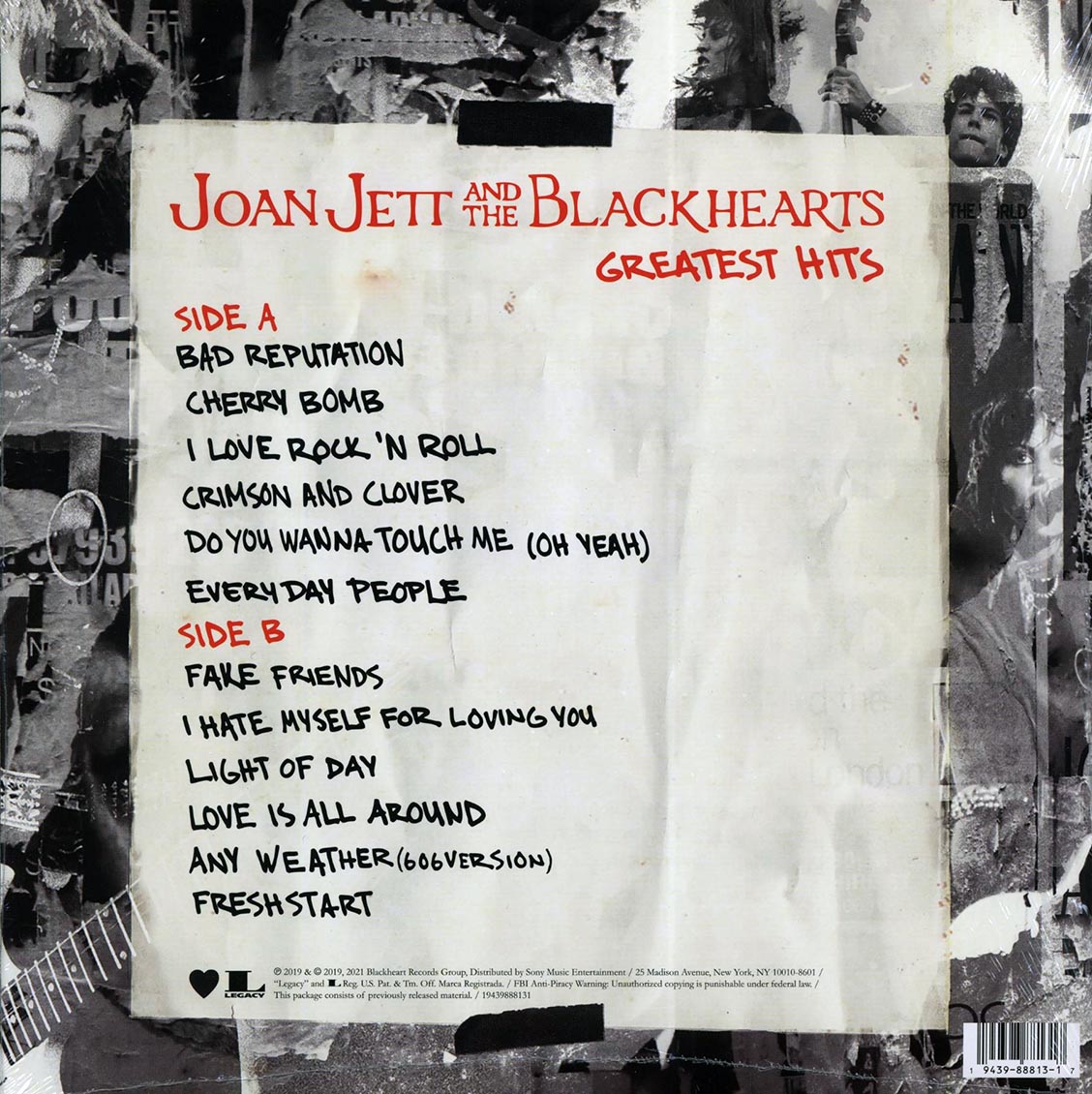 Joan Jett & The Blackhearts - Greatest Hits (ltd. ed.) (red vinyl)