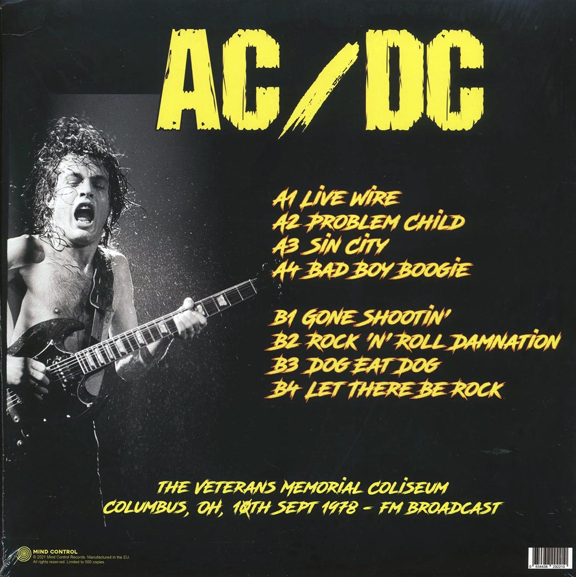 AC/DC - The Veterans Memorial Coliseum, Columbus, OH, 10th Sept 1978 FM Broadcast (ltd. 500 copies made)