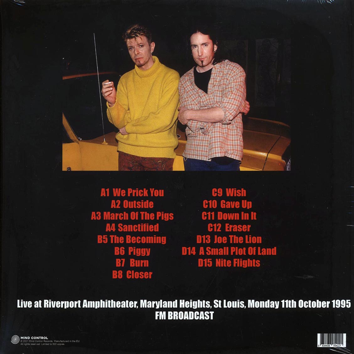 Nine Inch Nails, David Bowie - Live At Riverfront Amphitheater, Maryland Heights, St. Louis, Monday 11th October 1995 FM Broadcast (ltd. 500 copies made) (2xLP)