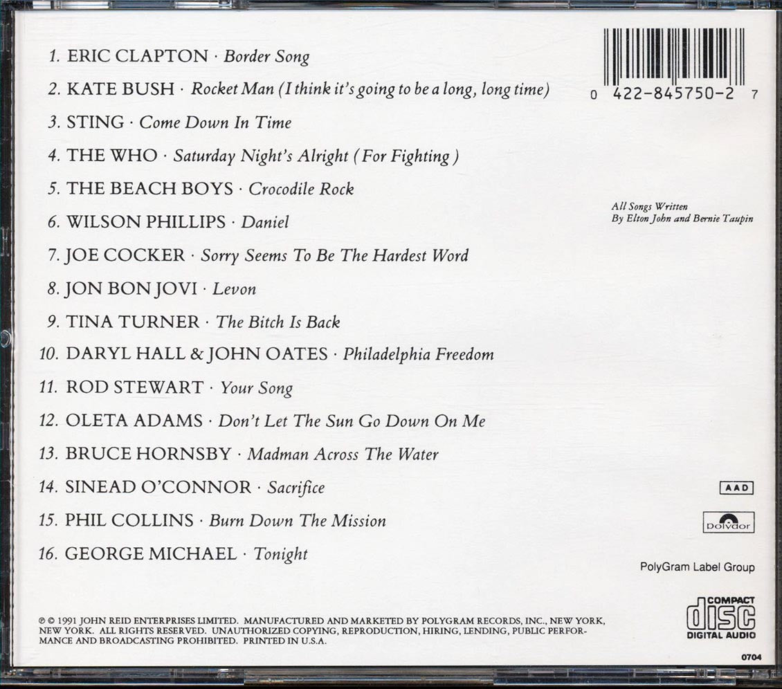 Eric Clapton, The Who, Beach Boys, Etc. - Celebrating The Songs Of Elton John And Bernie Taupin