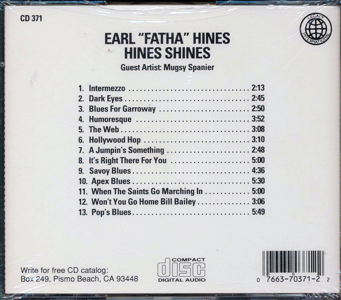 Earl "Fatha" Hines  - Hines Shines
