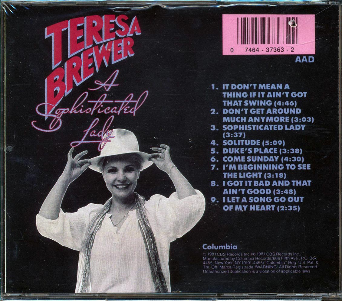 Teresa Brewer, Shelly Manne & His Men - A Sophisticated Lady (marked/ltd stock)