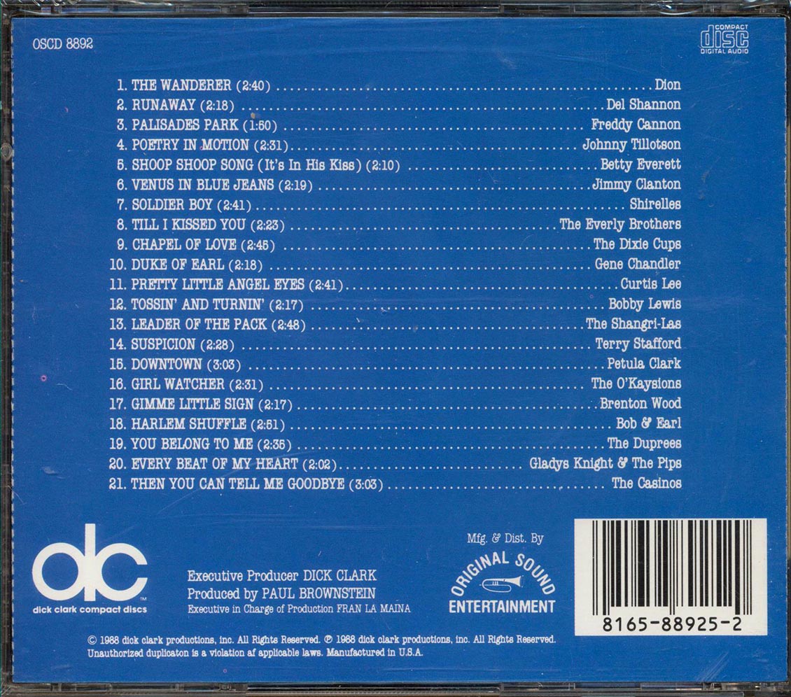 Dick Clark, Dion, Del Shannon, Etc.  - Dick Clark's 21 All Time Hits Volume 2