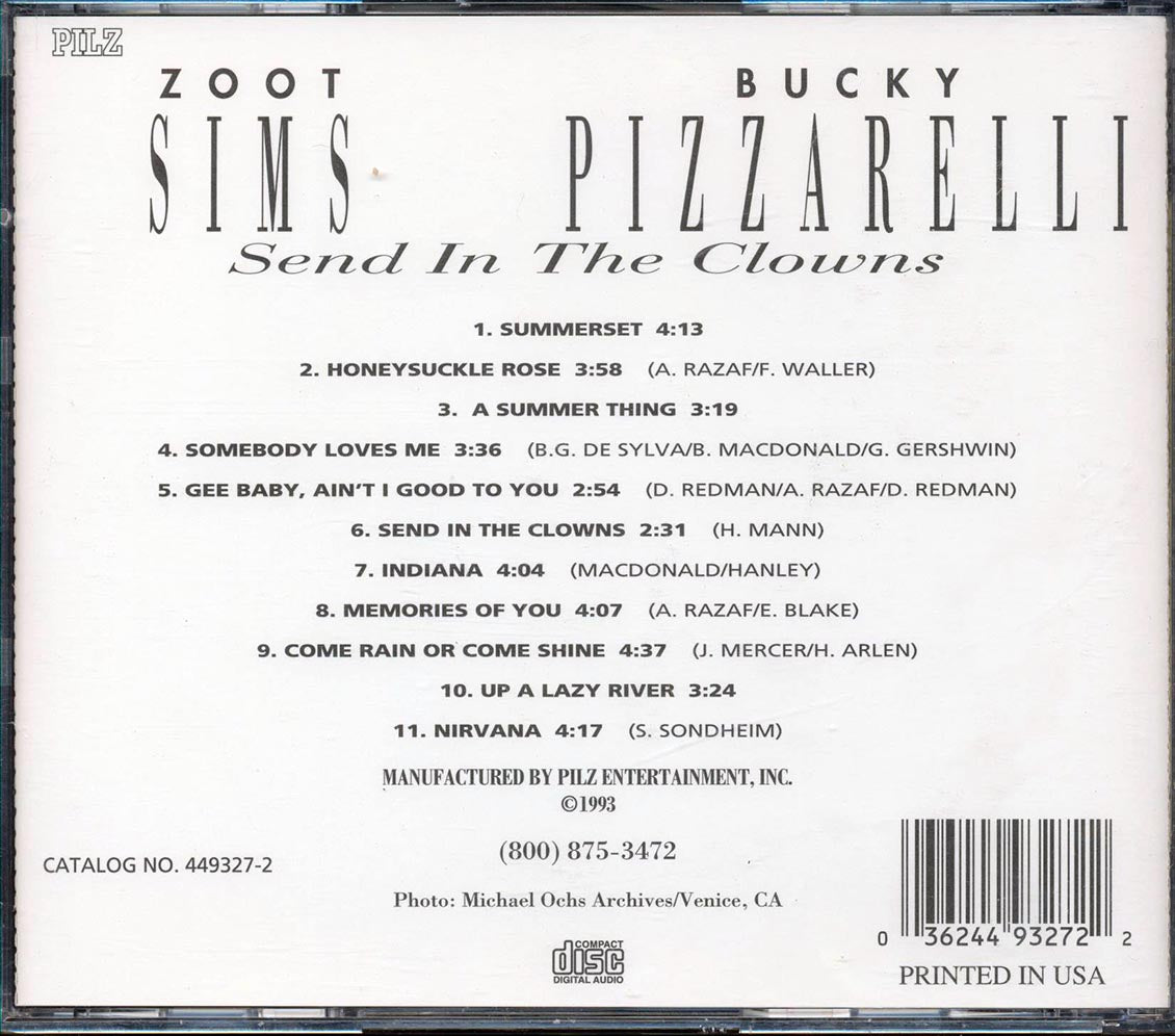 Zoot Sims And Bucky Pizzarelli - Send In The Clowns