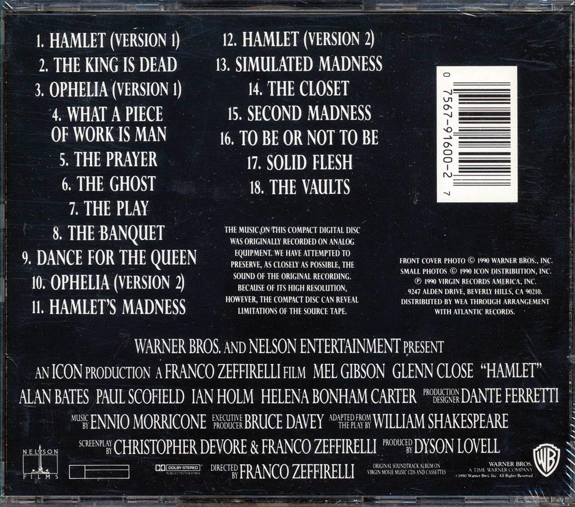 Ennio Morricone - Hamlet: Original Motion Picture Soundtrack From The Film