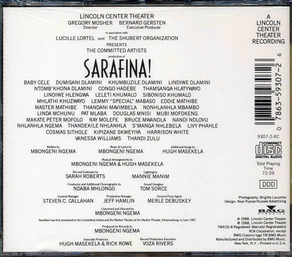 Mbongeni Ngema, Hugh Masekela, Thandi Zulu - Sarafina: The Music Of Liberation