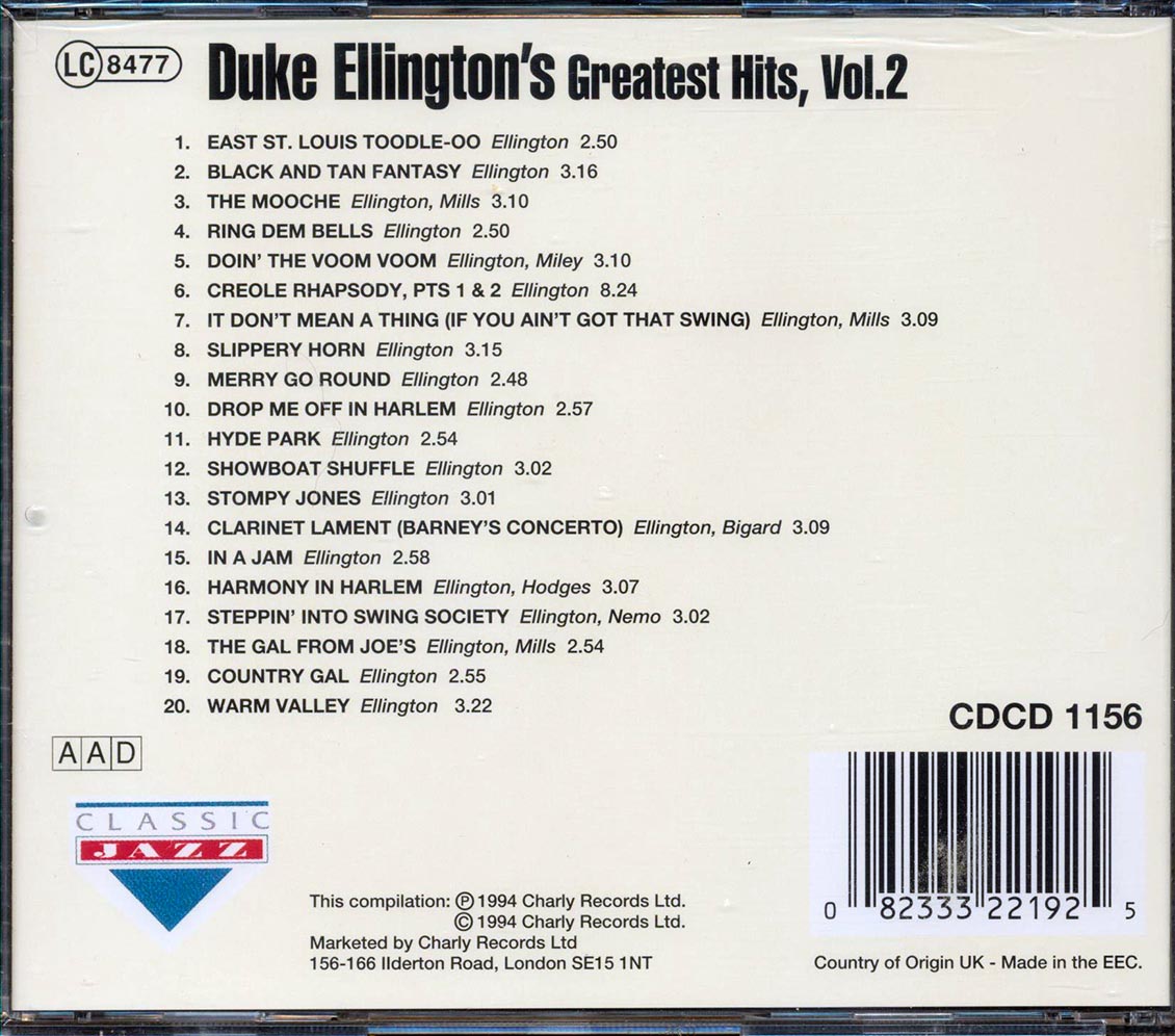 Duke Ellington - Duke Ellington's Greatest Hits Volume 2