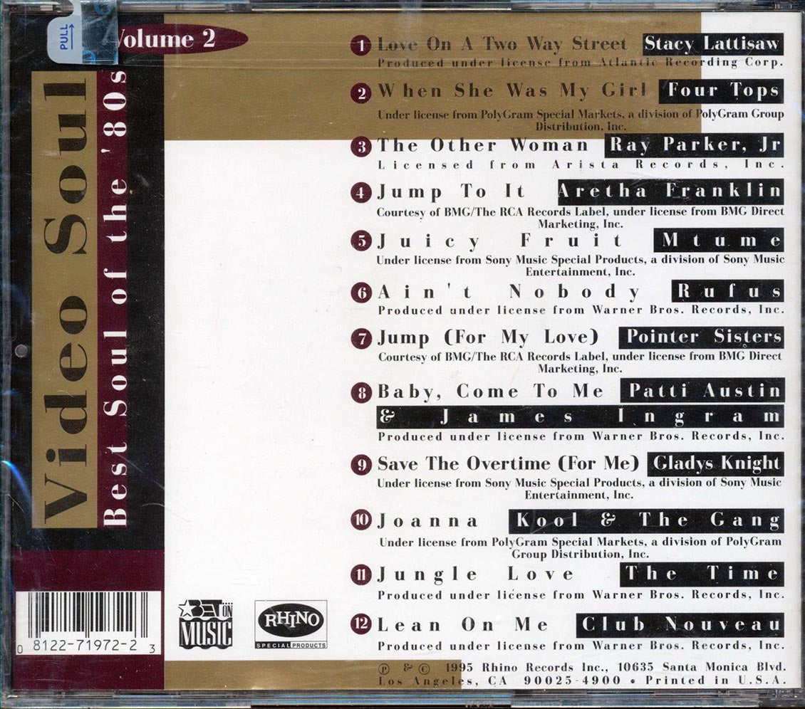 Stacy Lattisaw, Four Tops, Ray Parker Jr., Etc. - BET Presents Best Of The '80s Video Soul Volume 2