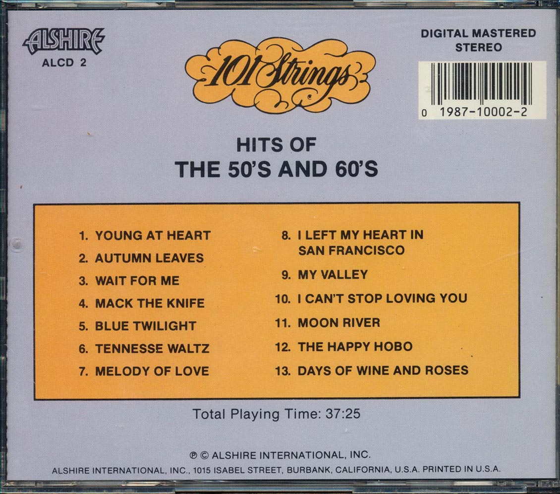 101 Strings  - Hits Of The 50's And 60's