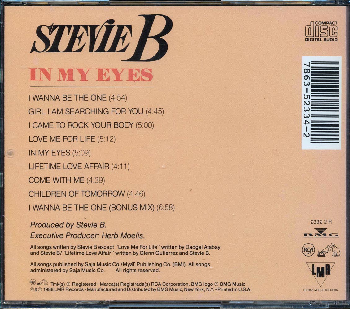 Stevie B  - In My Eyes