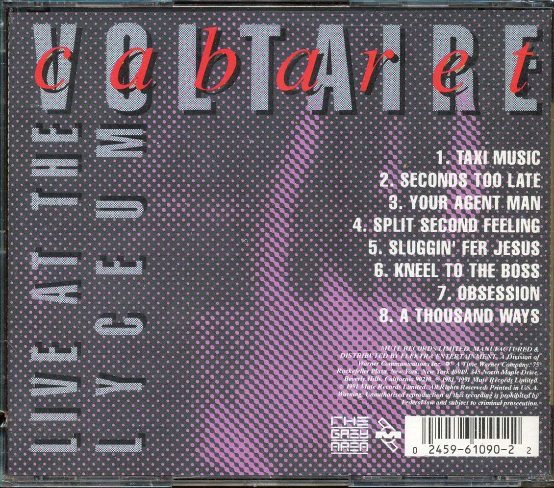 Cabaret Voltaire - Live At The Lyceum