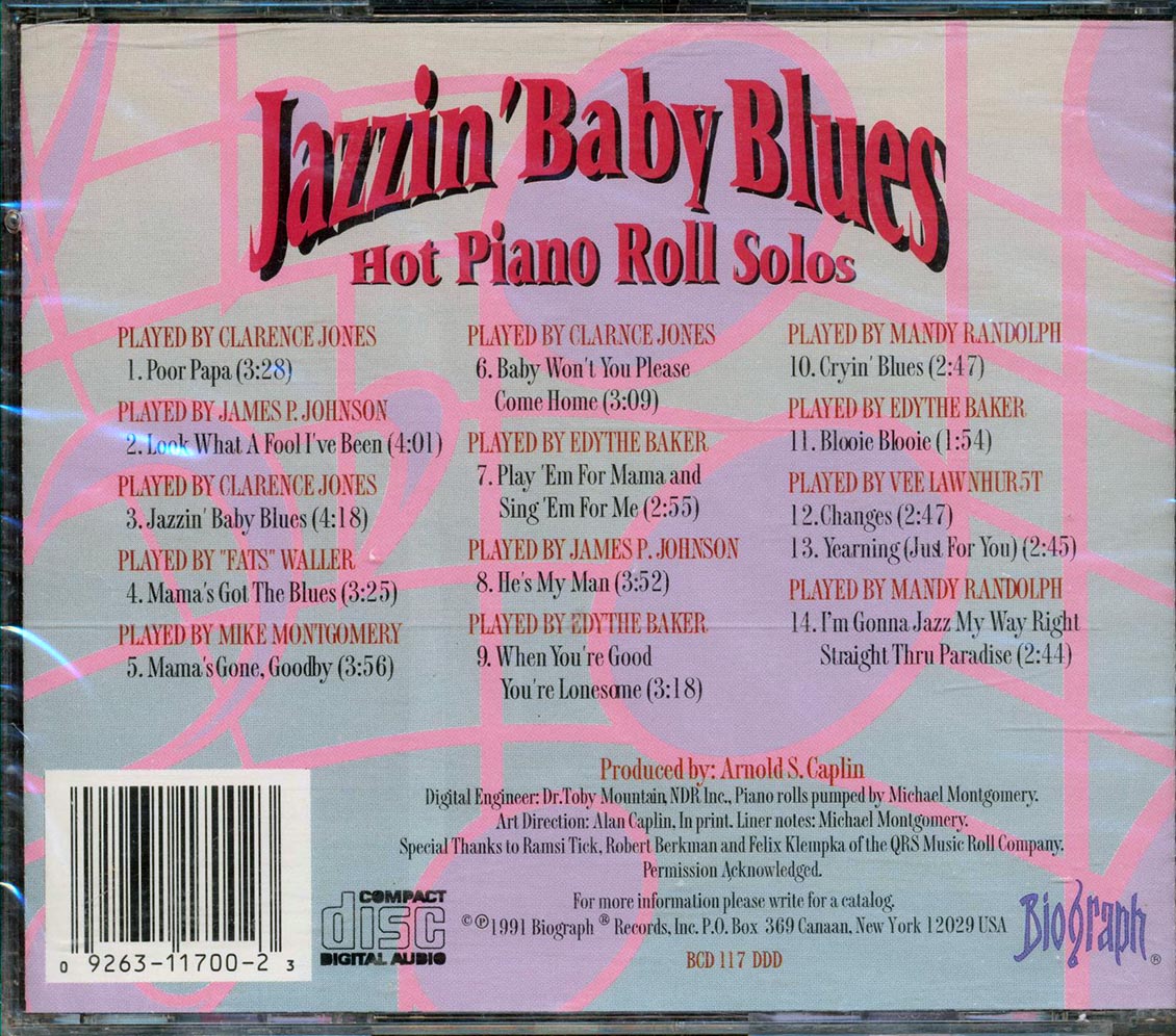 Clarence Jones, James Price Johnson, Fats Waller, Etc. - Jazzin' Baby Blues