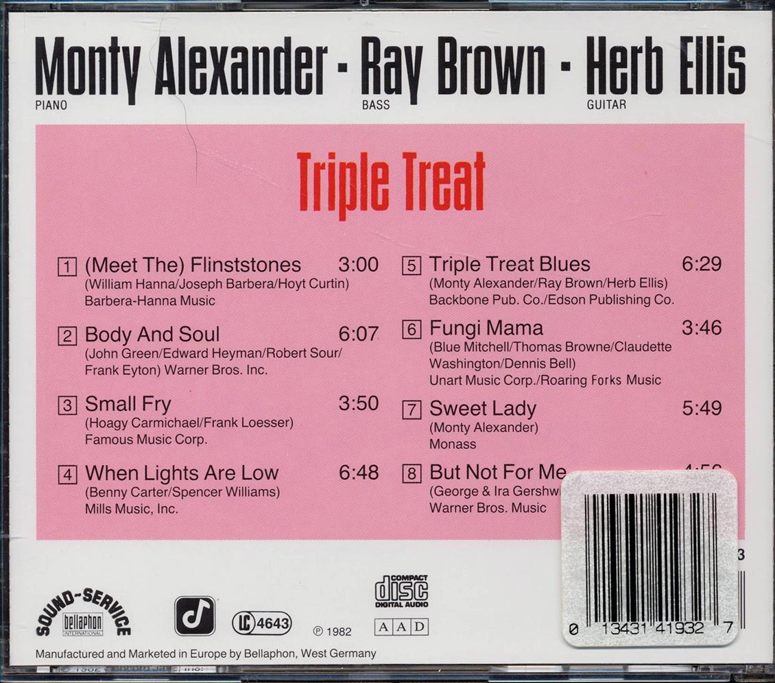 Monty Alexander, Ray Brown, Herb Ellis - Triple Treat