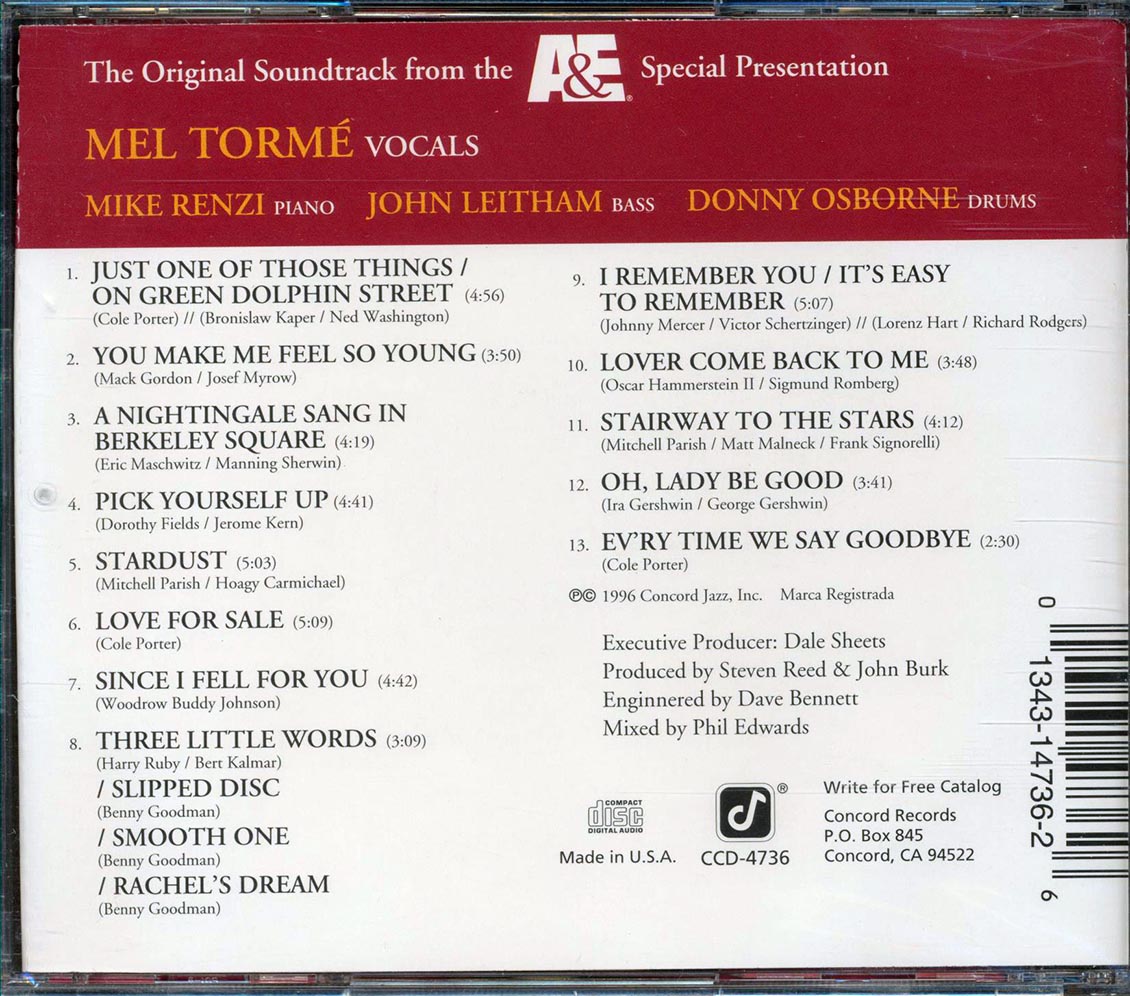 Mel Torme - An Evening With Mel Torme: Live From The Disney Institute