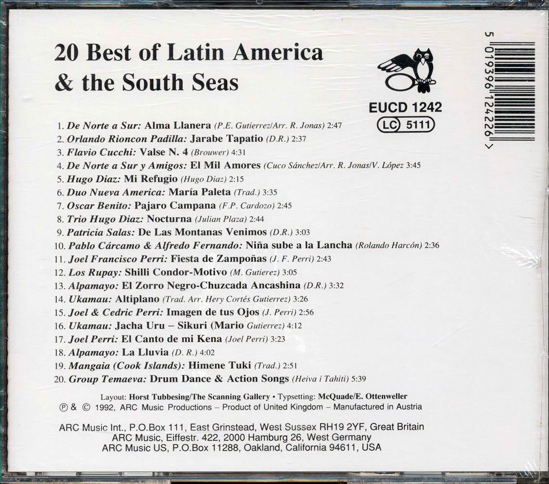 De Norte A Sur, Mariachi Azteca, Hugo Diaz, Etc. - 20 Best Of Latin America & The South Seas