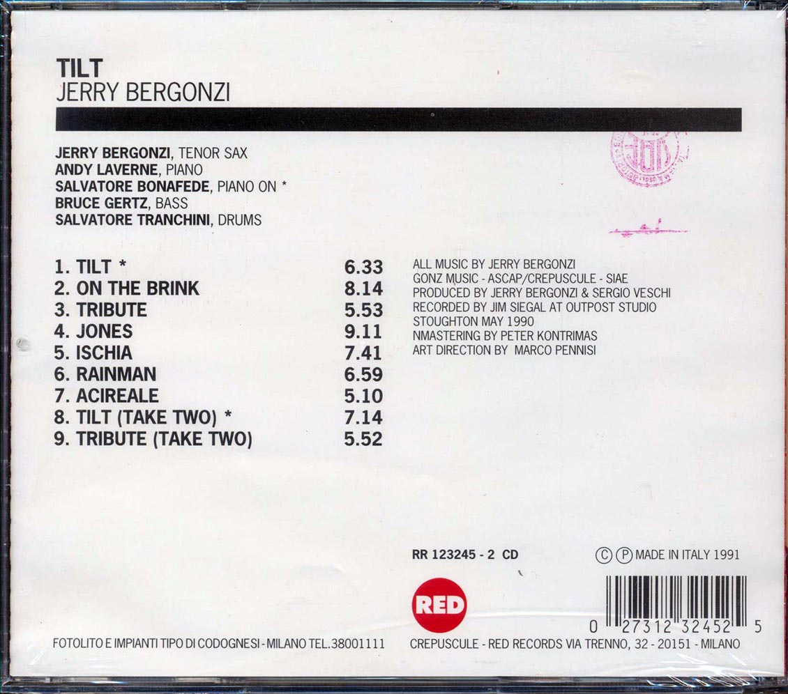 Jerry Bergonzi Quartet - Tilt