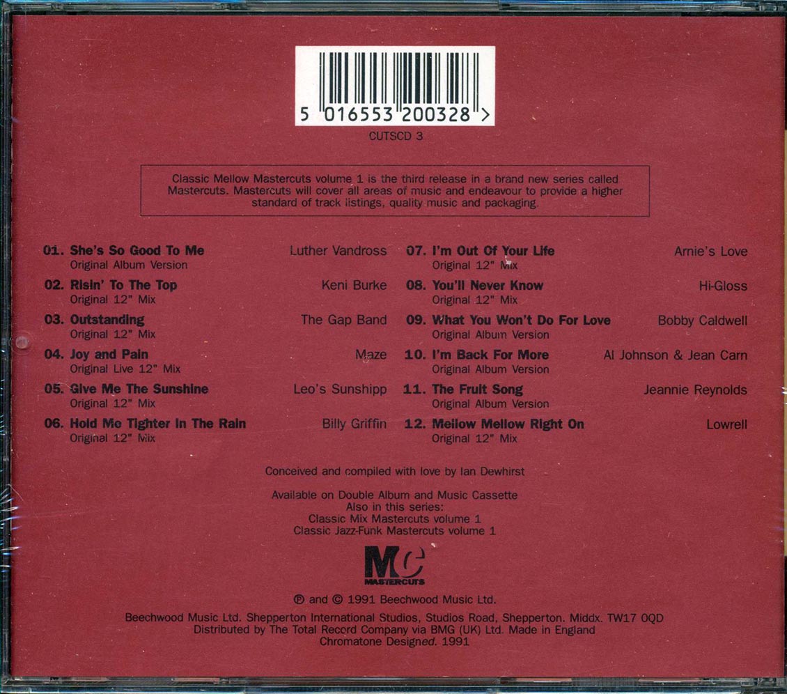 Billy Griffin, The Gap Band, Luther Vandross, Etc.  - Classic Mellow Mastercuts Volume 1