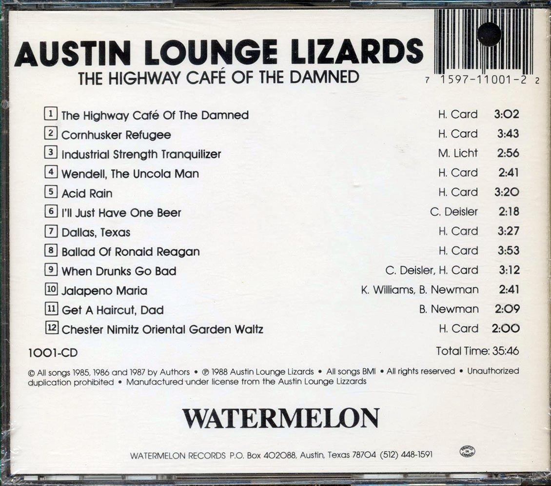 The Austin Lounge Lizards  - The Highway Cafe Of The Damned