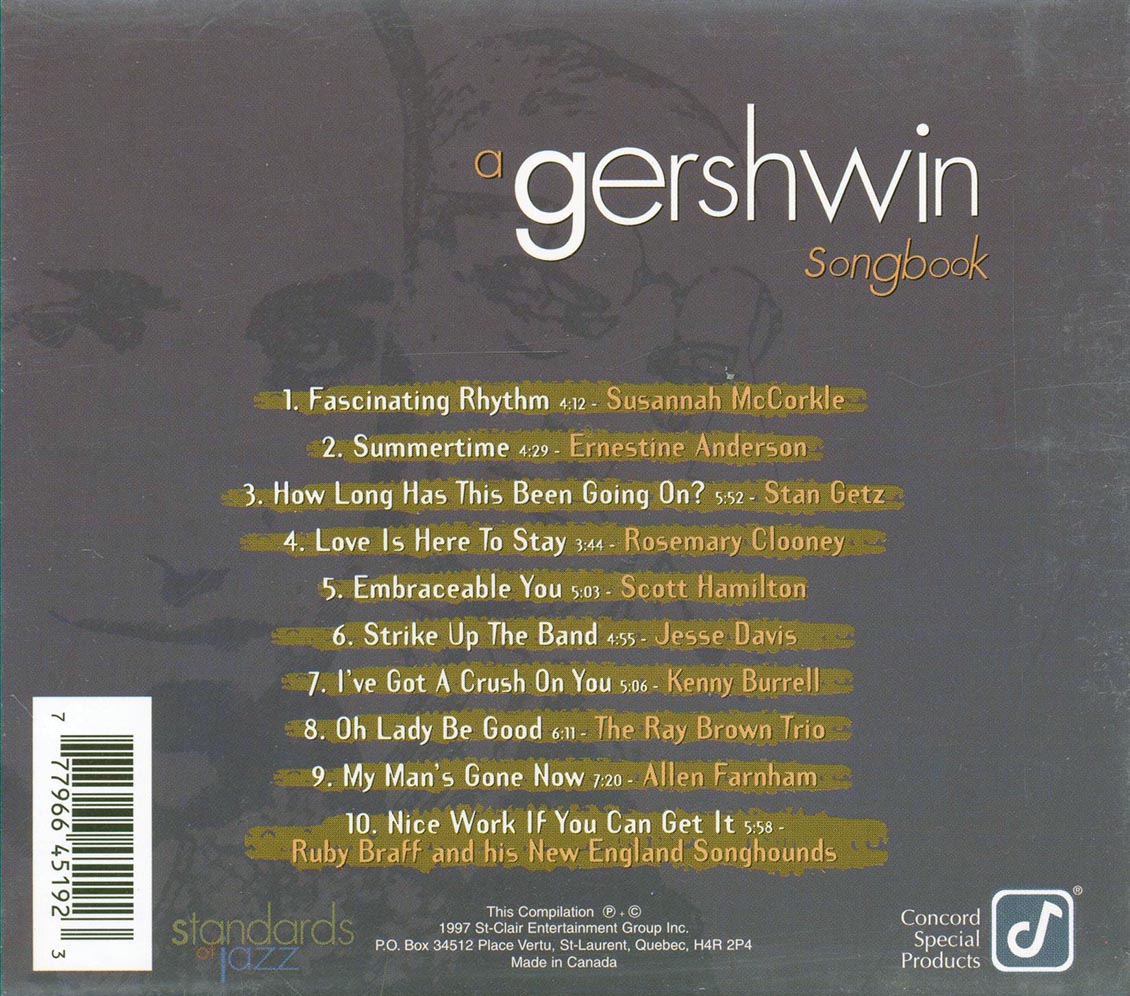 Stan Getz, Susannah McCorkle, Ernestine Anderson, Etc. - A Gershwin Songbook