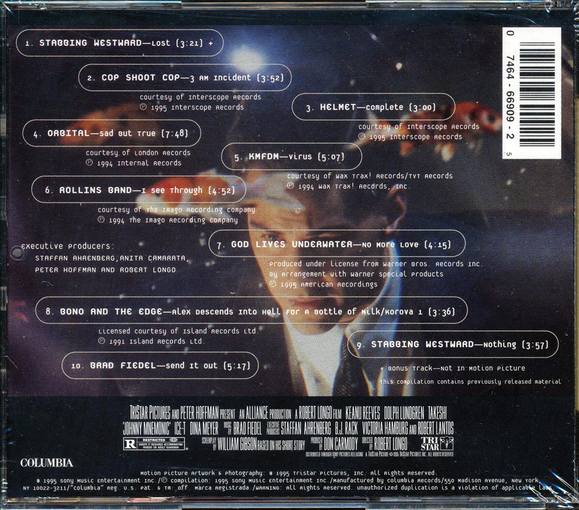 Rollins Band, Stabbing Westward, Cop Shoot Cop, Etc. - Johnny Mnemonic Music From The Motion