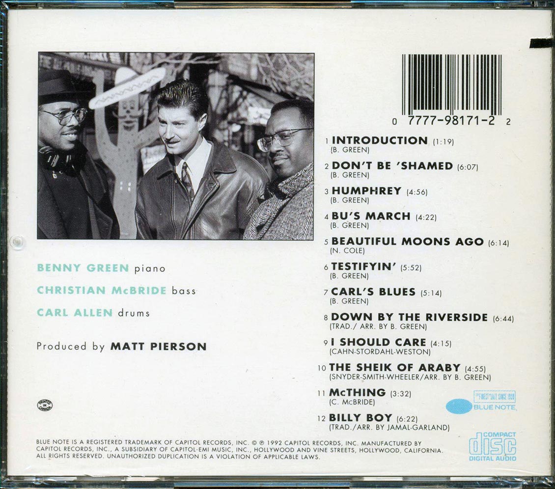 Benny Green Trio  - Testifyin' (marked/ltd stock)