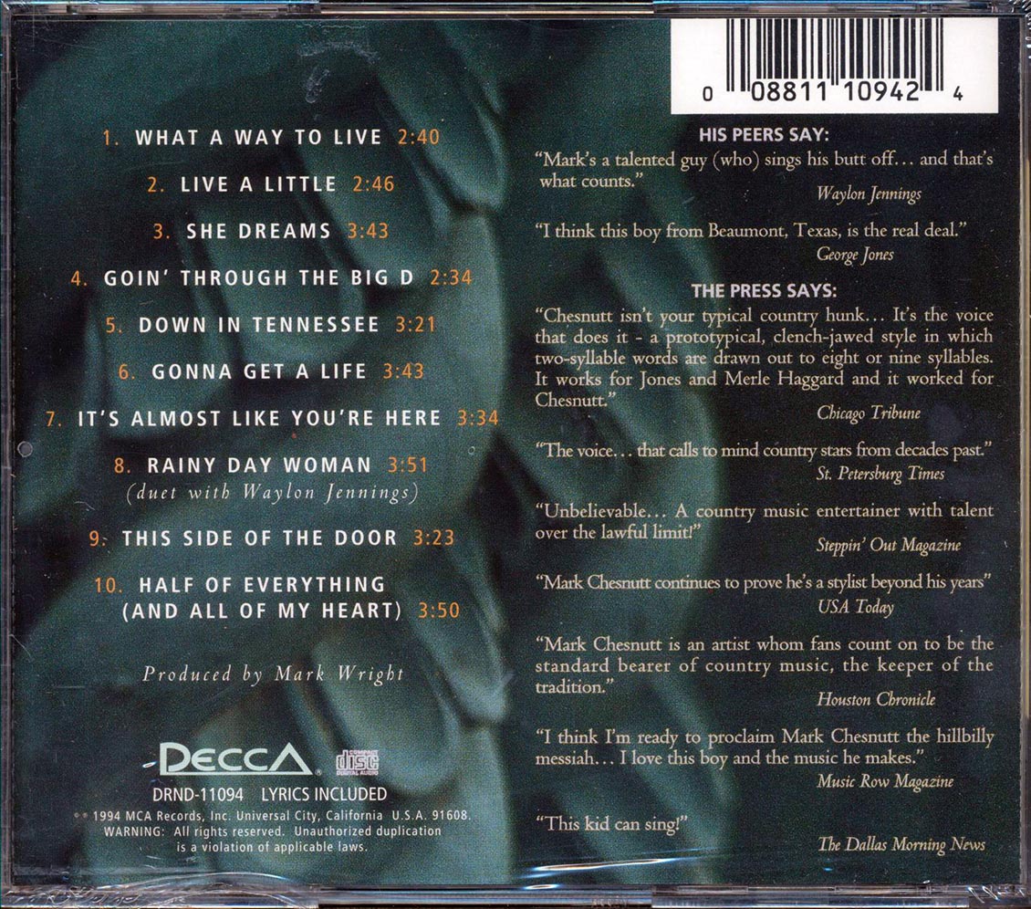 Mark Chesnutt - What A Way To Live