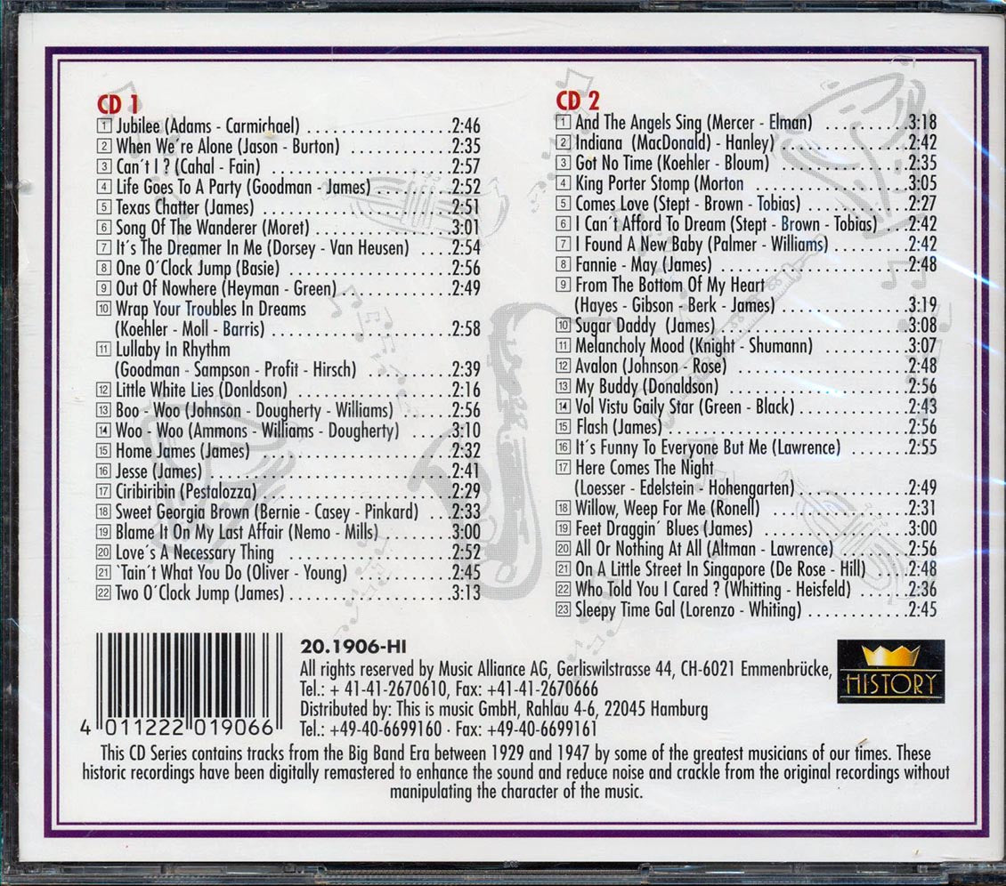 Harry James  - Sleepy Time Gal  (45 tracks) (2xCD)