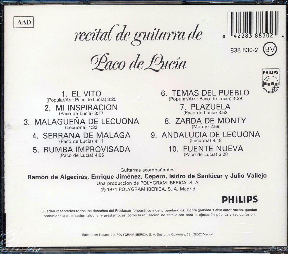 Paco De Lucia  - Recital De Guitarra De Paco De Lucia