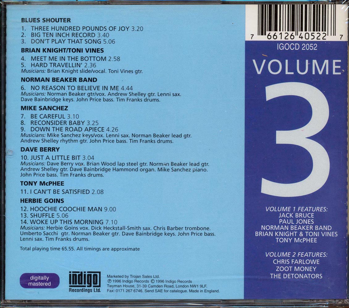 Blues Shouter, Mike Sanchez, Dave Berry, Etc. - Alexis Korner Memorial Concert Volume 3