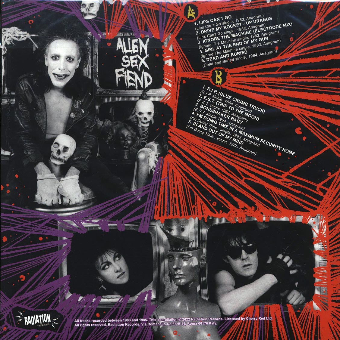 Alien Sex Fiend - The Manic Nightmare Of Alien Sex Fiend: The Singles 1983-1985 (ltd. 300 copies made) (splatter vinyl)