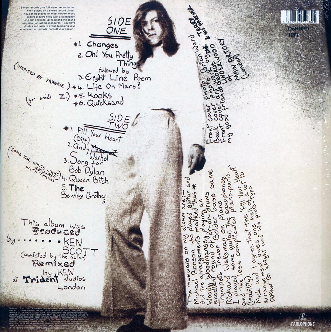David Bowie - Hunky Dory (75th Anniv. Ed.) (die-cut jacket) (ltd. ed.) (remastered) (picture disc)