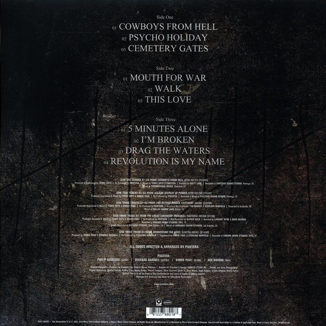 Pantera - 1990-2000: A Decade Of Domination (2xLP) (colored vinyl) (Etched)
