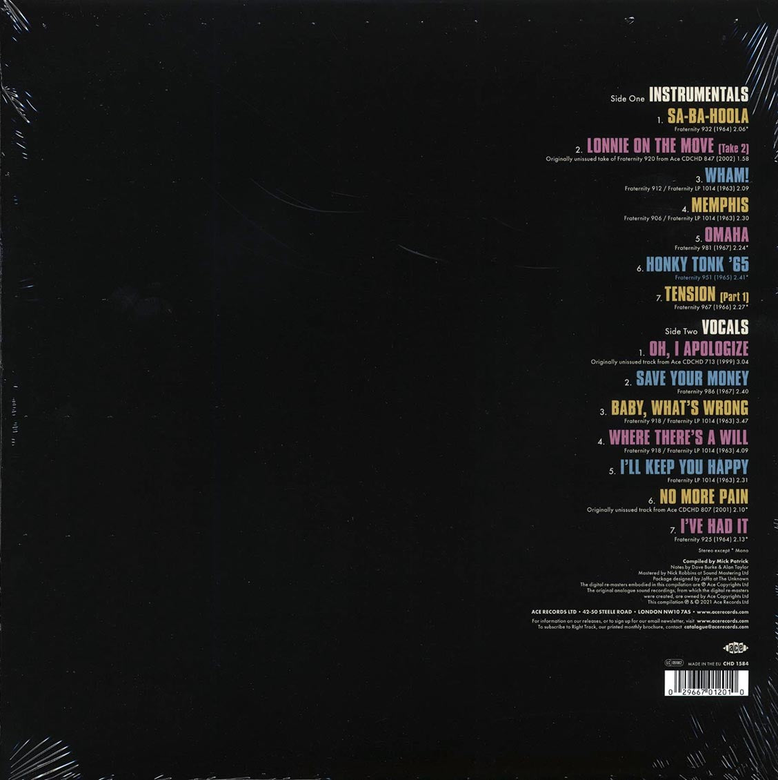 Lonnie Mack - Sa-Ba-Hoola! Two Sides Of Lonnie Mack: Fraternity Recordings 1963-1967