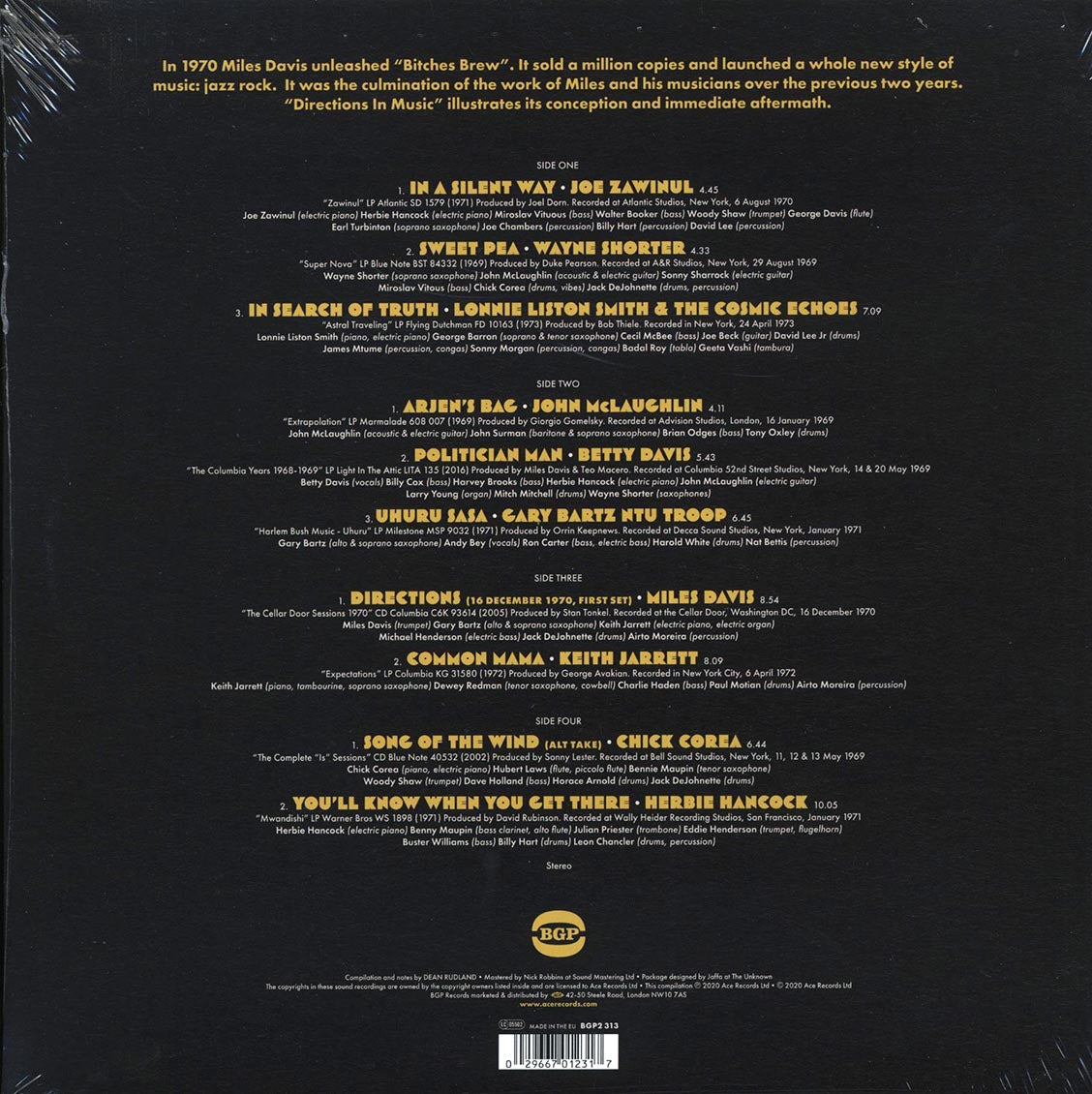 Keith Jarrett, Wayne Shorter, Chick Corea, John McLaughlin, Etc. - Directions In Music 1969-1972: Miles Davis His Musicians And The Birth Of A New Age Of Jazz (2xLP)