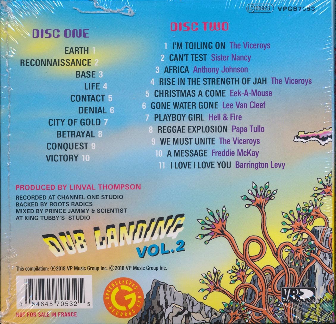 Scientist, Prince Jammy, The Roots Radics, Sister Nancy, Papa Tullo, The Viceroys, Etc. - Linval Presents Dub Landing Volume 2 + Bonus Vocals Album (2 albums on 2 CDs) (21 tracks) (2xCD)