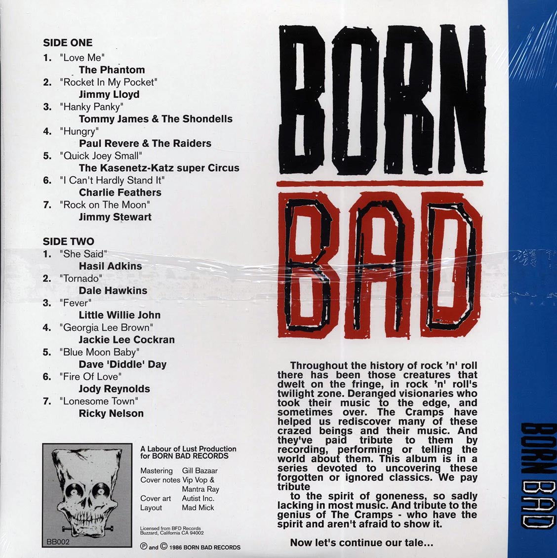 Paul Revere & The Raiders, The Phantom, Charlie Feathers, Dave Diddle Day, Etc. - Born Bad Volume 2