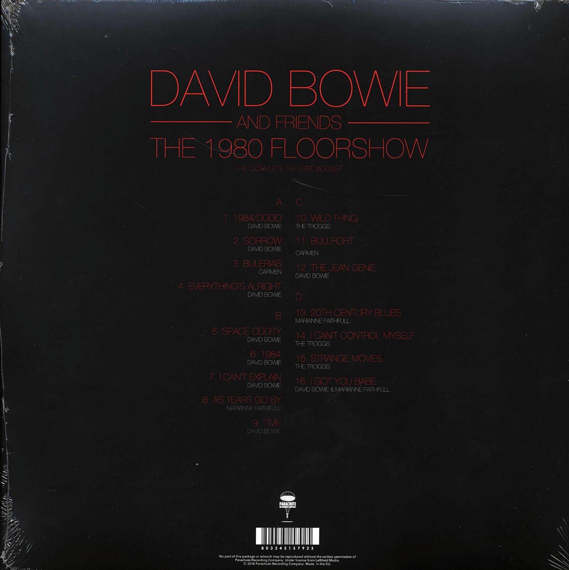 David Bowie - The 1980 Floorshow: The Complete 1973 Broadcast (ltd. ed.) (2xLP) (colored vinyl)