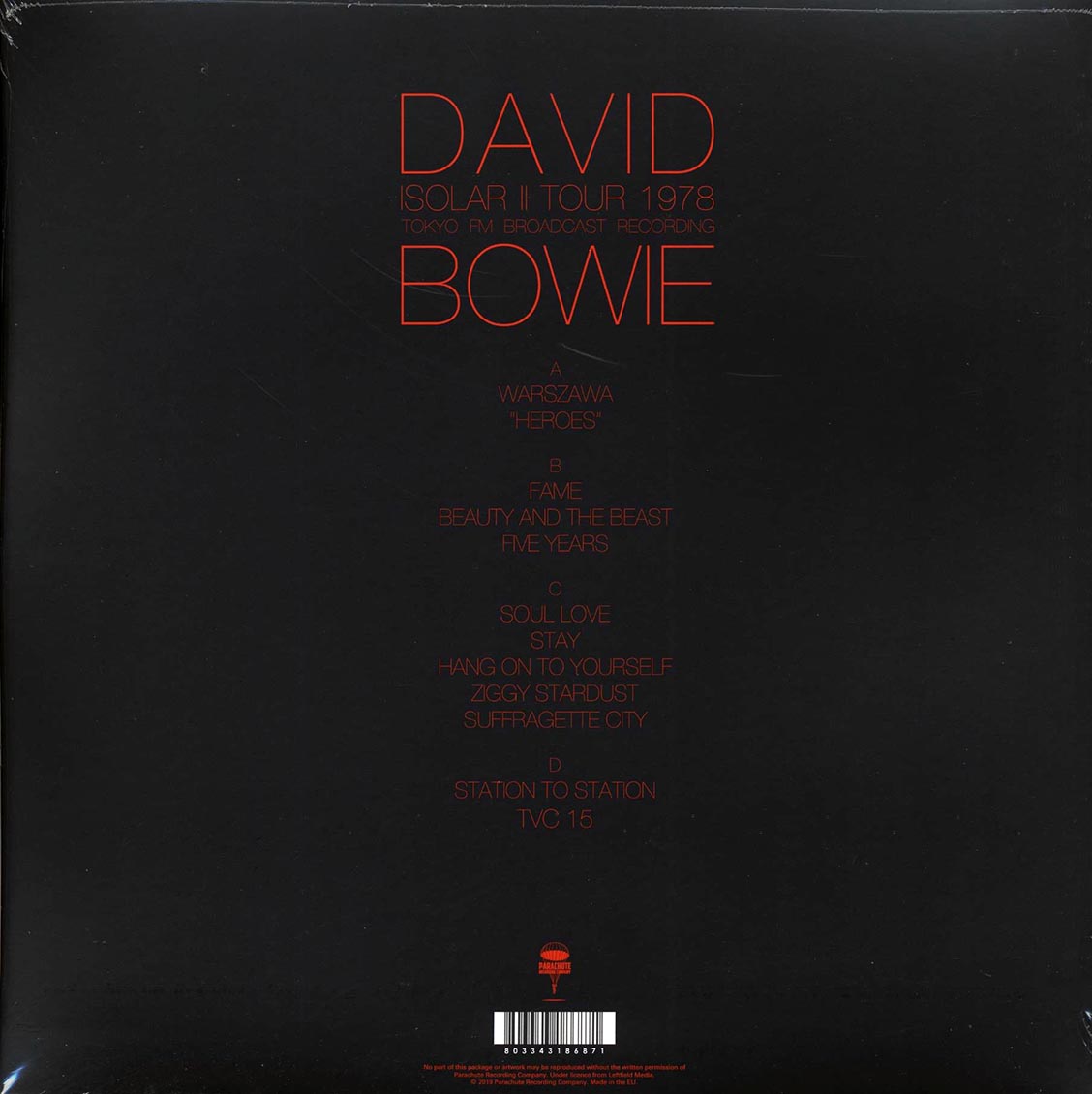 David Bowie - Isolar II Tour 1978: Tokyo FM Broadcast Recording (2xLP)