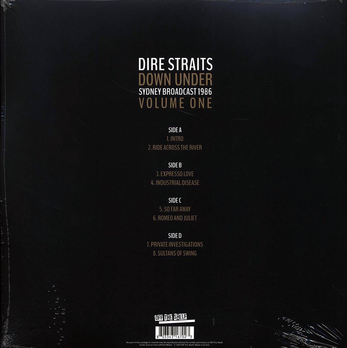 Dire Straits - Down Under Volume 1: Sydney Broadcast 1986 (2xLP)