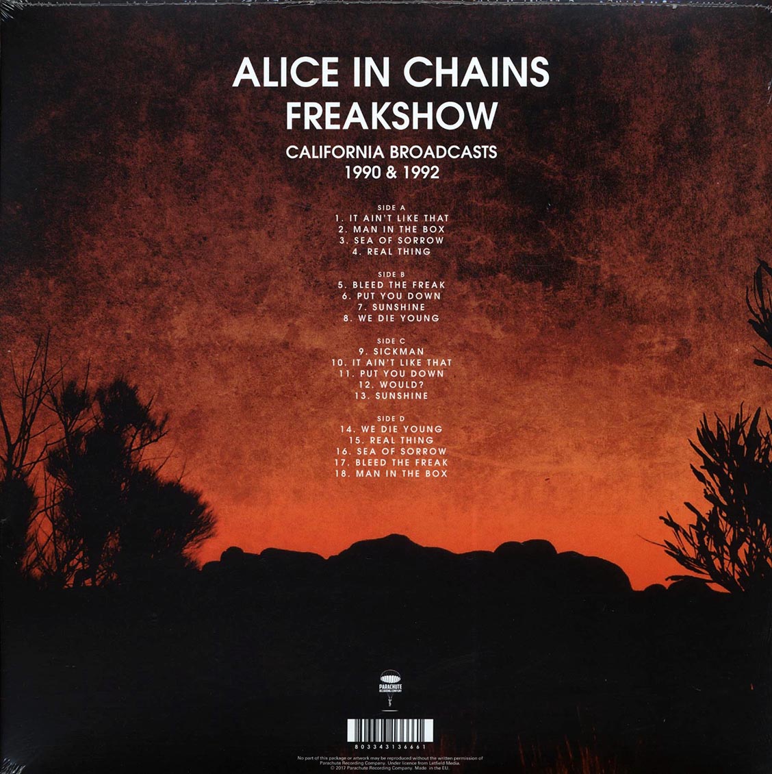 Alice In Chains - Freakshow: California Broadcasts 1990 & 1992 (2xLP)