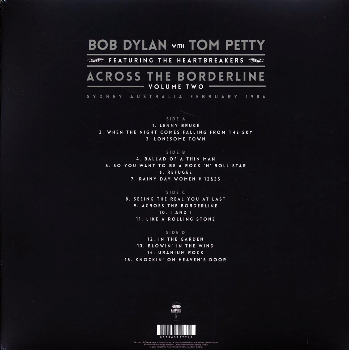 Bob Dylan, Tom Petty & The Heartbreakers - Across The Borderline Volume 2: Sydney Australia February 1986 (2xLP)