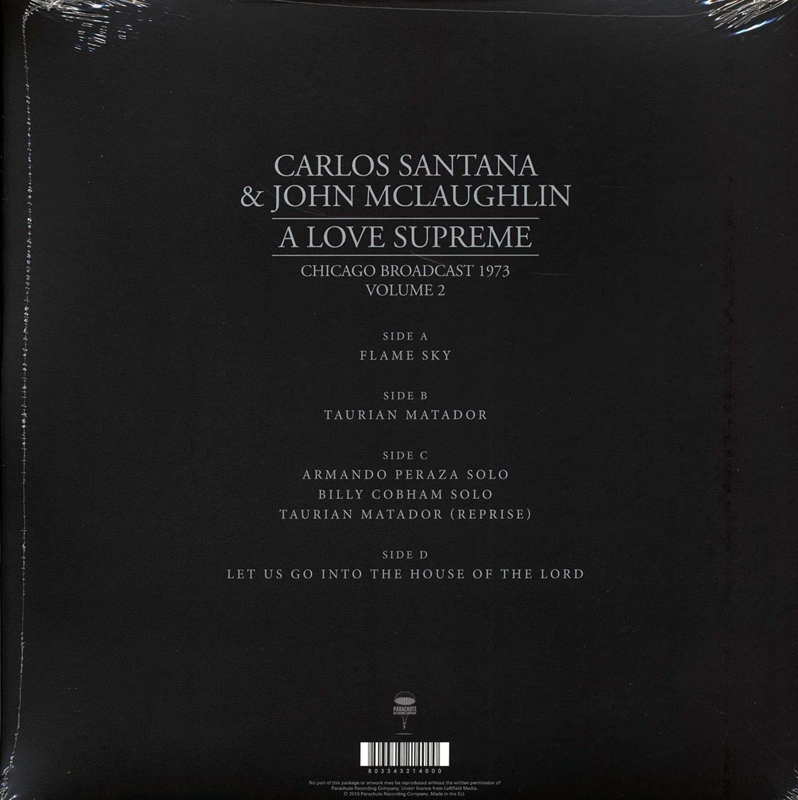 Carlos Santana, John McLaughlin - A Love Supreme Volume 2: Chicago Broadcast 1973 (2xLP)