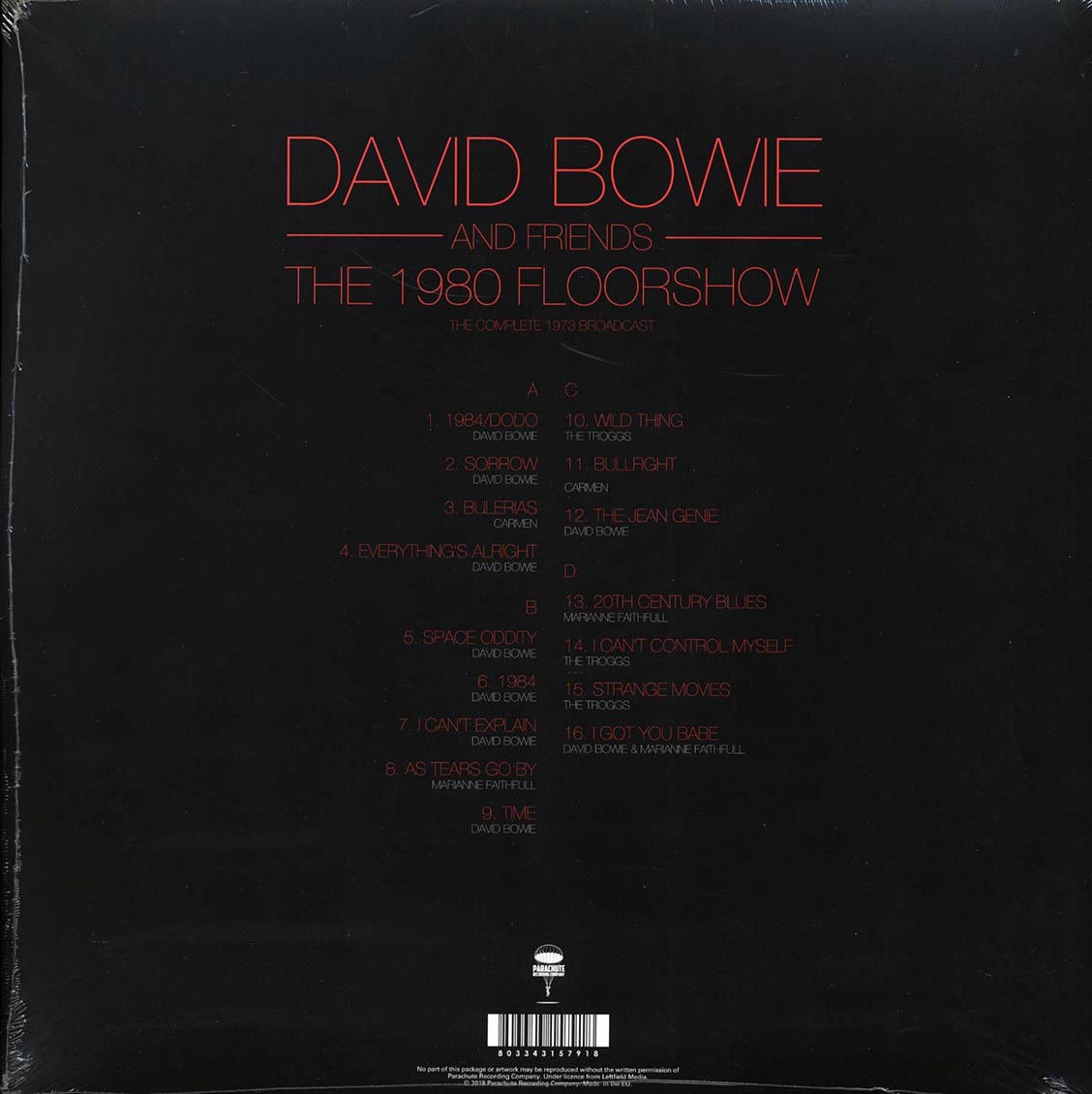 David Bowie - The 1980 Floorshow: The Complete 1973 Broadcast (2xLP)