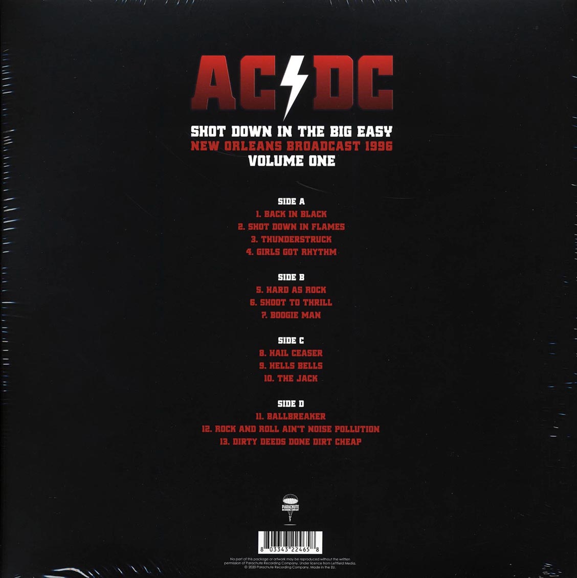 AC/DC - Shot Down In The Big Easy Volume 1: New Orleans Broadcast 1996 (2xLP)
