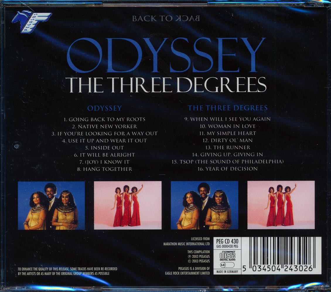 Odyssey, The Three Degrees - Odyssey + The Three Degrees (2 albums on 1 CD)