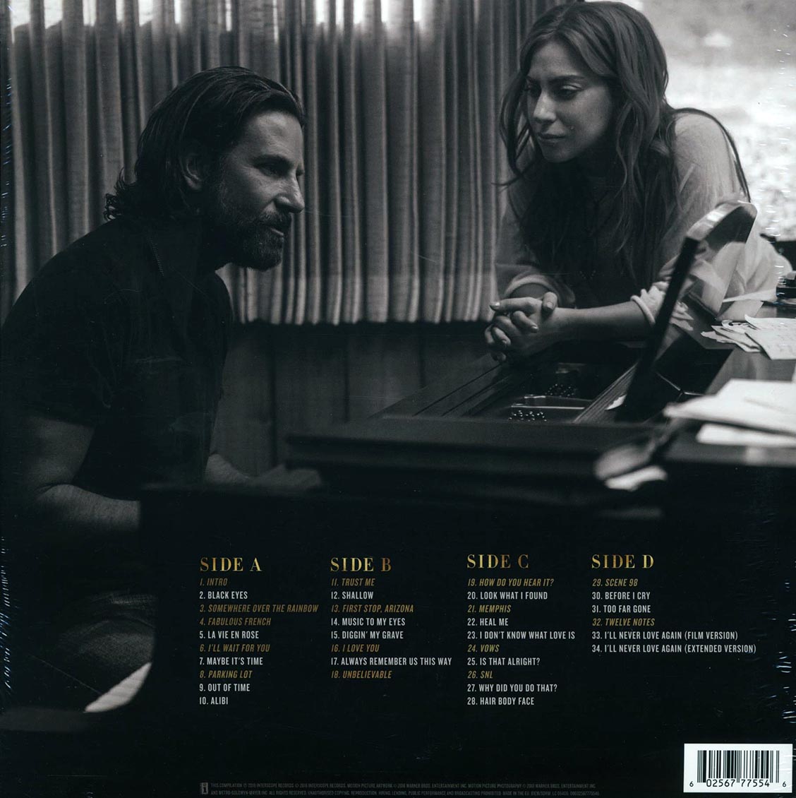 Lady Gaga, Bradley Cooper - A Star Is Born Soundtrack (34 tracks) (2xLP) (180g)
