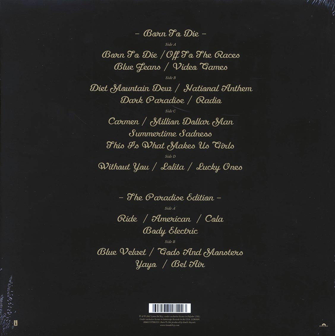 Lana Del Rey - Born To Die: The Paradise Edition With Slipcase
