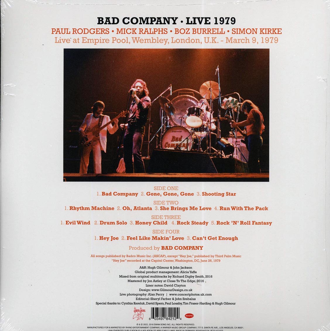 Bad Company - Live 1979 (RSD 2022) (ltd. ed.) (2xLP) (orange vinyl)