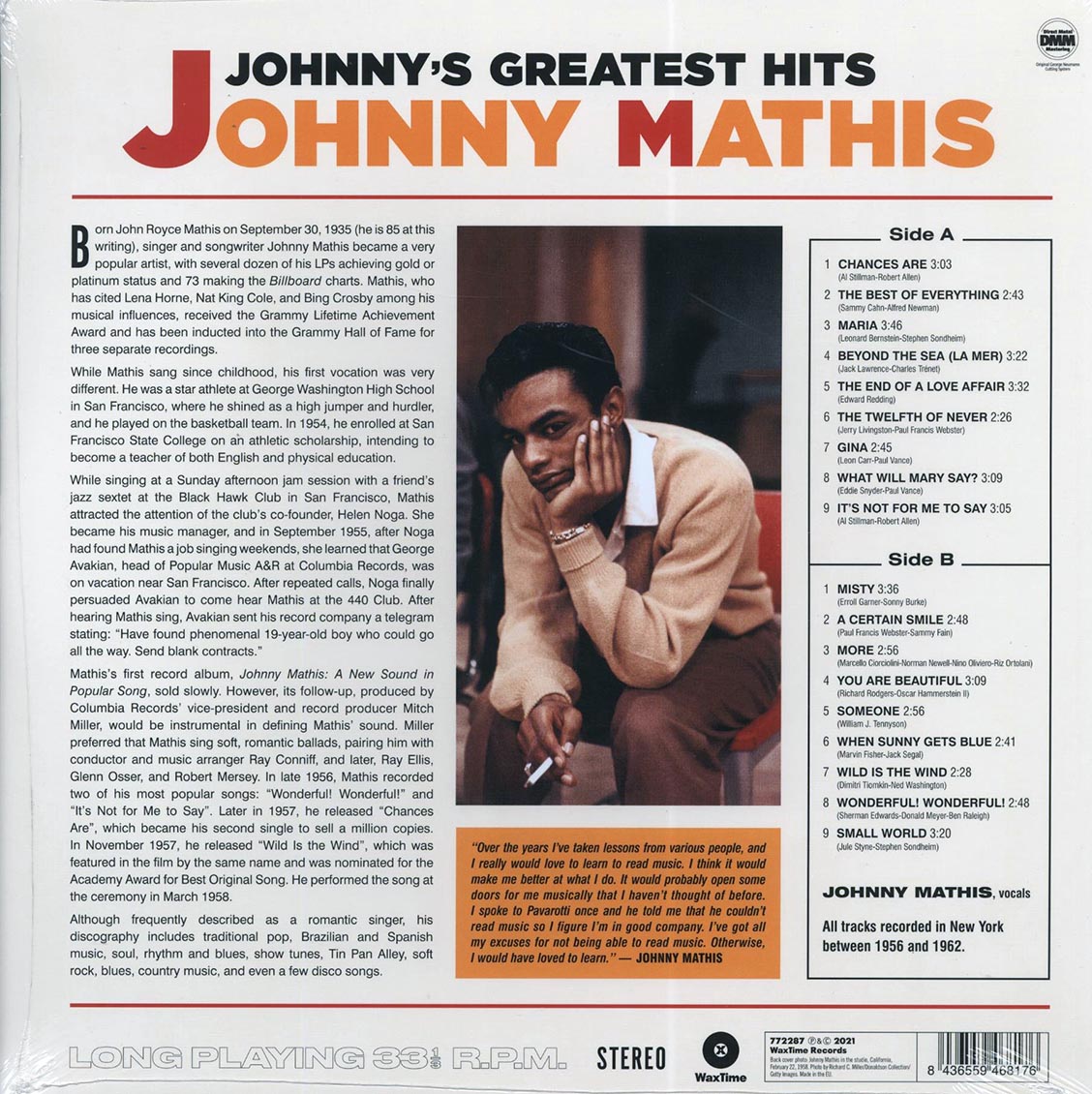 Johnny Mathis - Johnny's Greatest Hits (ltd. ed.) (180g)