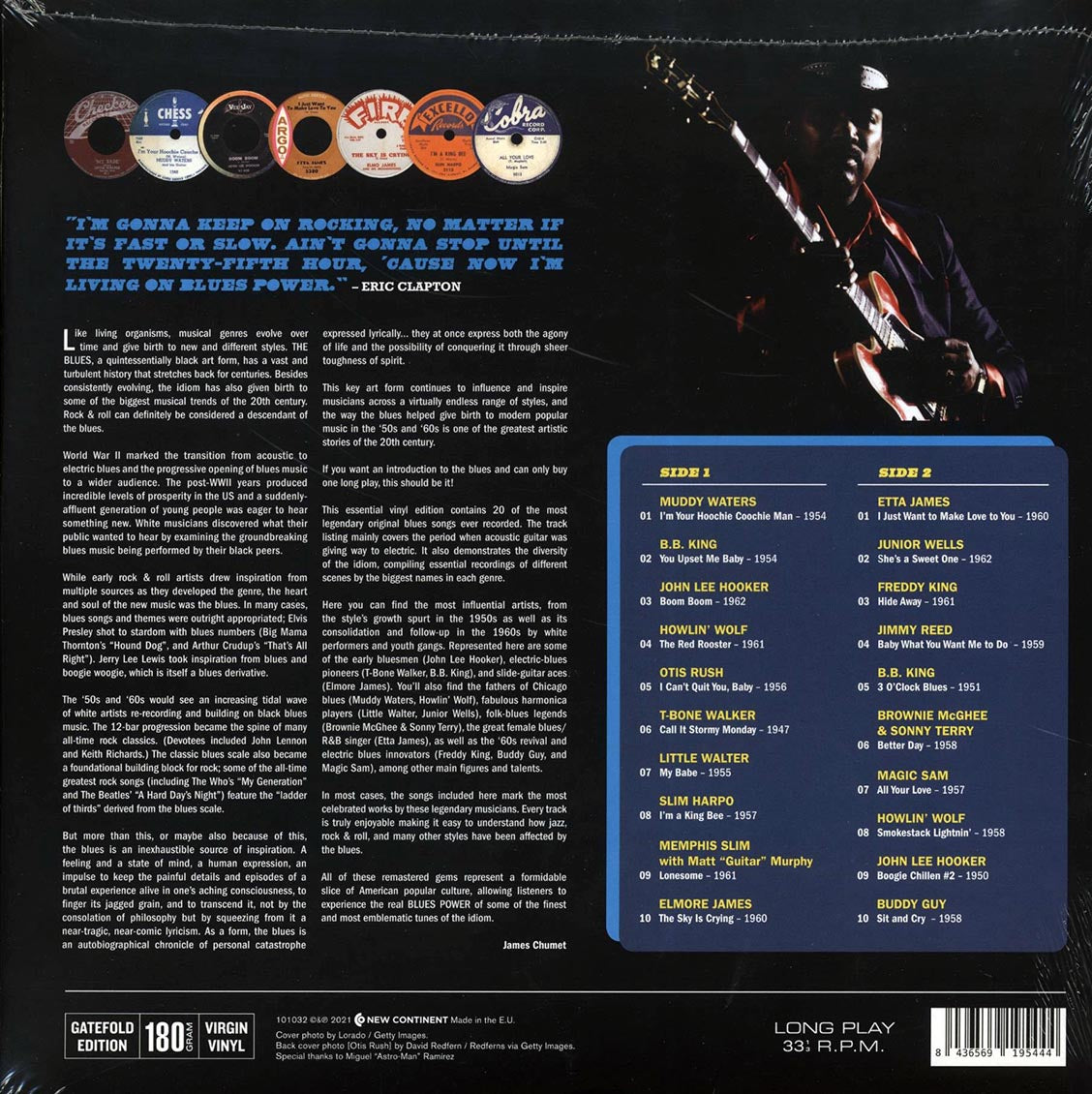 Muddy Waters, BB King, John Lee Hooker, Etta James, Etc. - Blues Power: 20 Original All-Time Classics (180g)